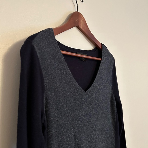 Club Monaco Wool Sweater Dress Black & Gray - Picture 2 of 7